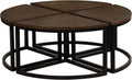 Set of 4 Round Wedge Wood Table J31690