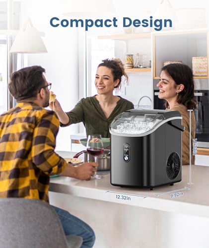 Countertop Nugget Ice Maker with Soft Chewable Ice, 34Lbs/24H, Self-Cleaning Y4183