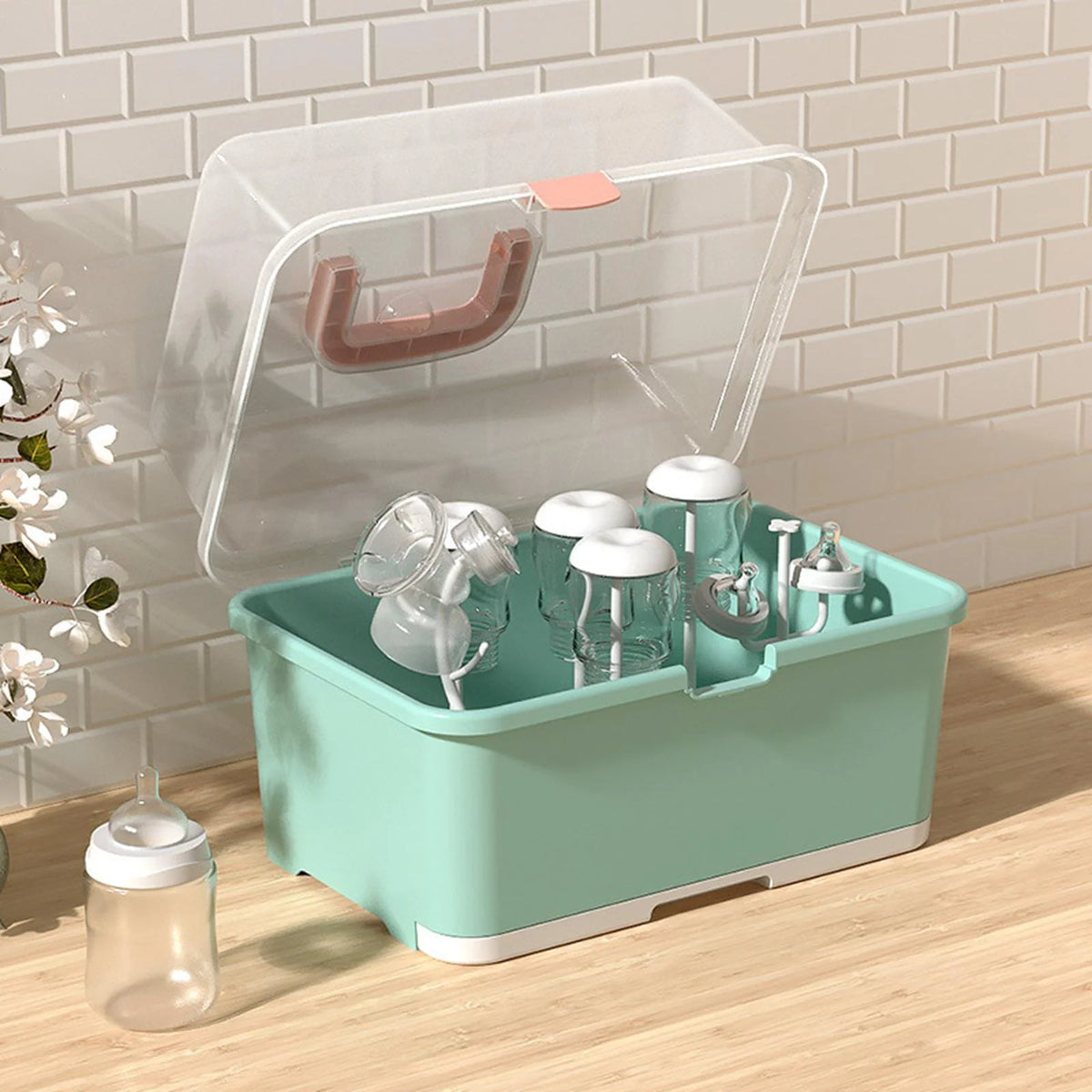 Portable Baby Bottle Drying Rack with Drainer P95348