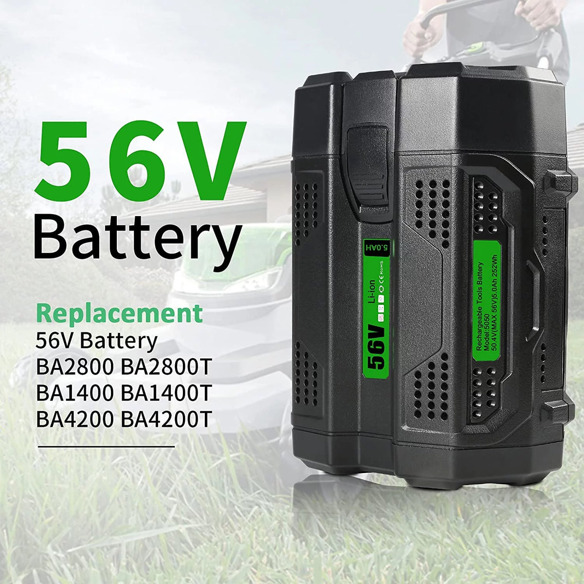 56V 5.0Ah Battery with Fuel Gauge W394