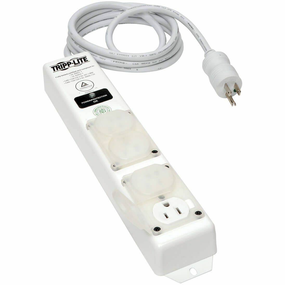Metal 4 Outlet Surge Protector Power Strip G3531
