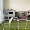 Rabbit Hutch with Casters and 3 Deep Pull Out Tray F75333