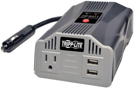 400W Car Power Inverter with 2 Outlets & 2 USB Charging Ports, Gray, Pack of 2 C8335