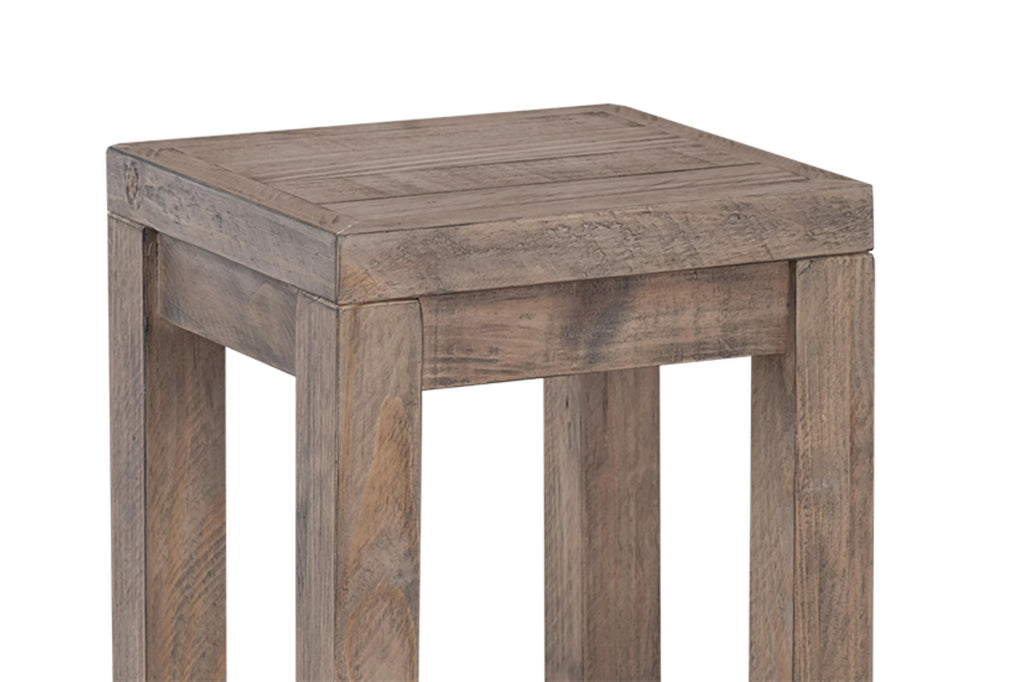 Distressed Light Brown Solid Wood Counter Stool G4520