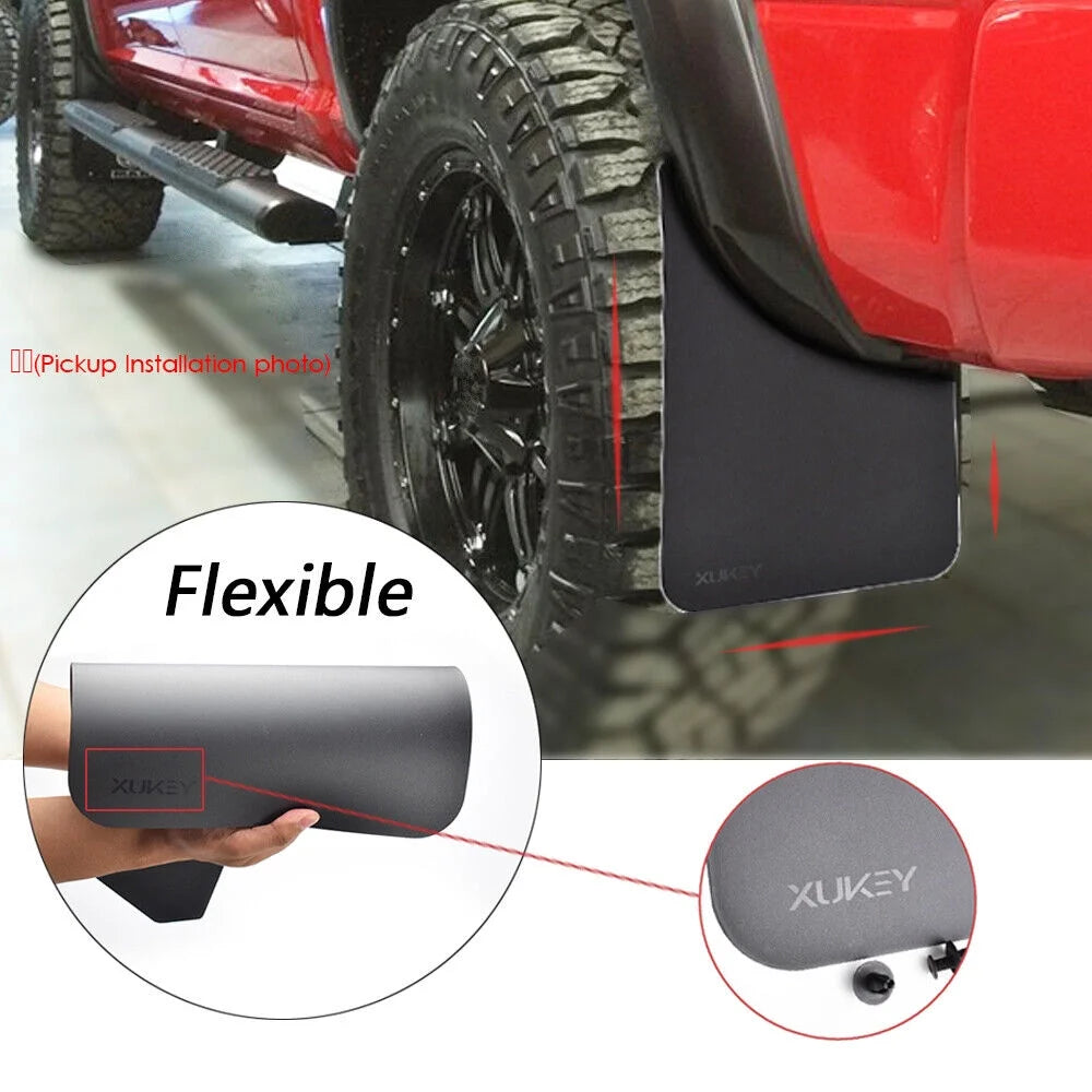 Black PP+TPO Plastic Mud Flaps for Car SUV Truck J153