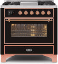 Glossy Black Dual Fuel Natural Gas Range Z3641