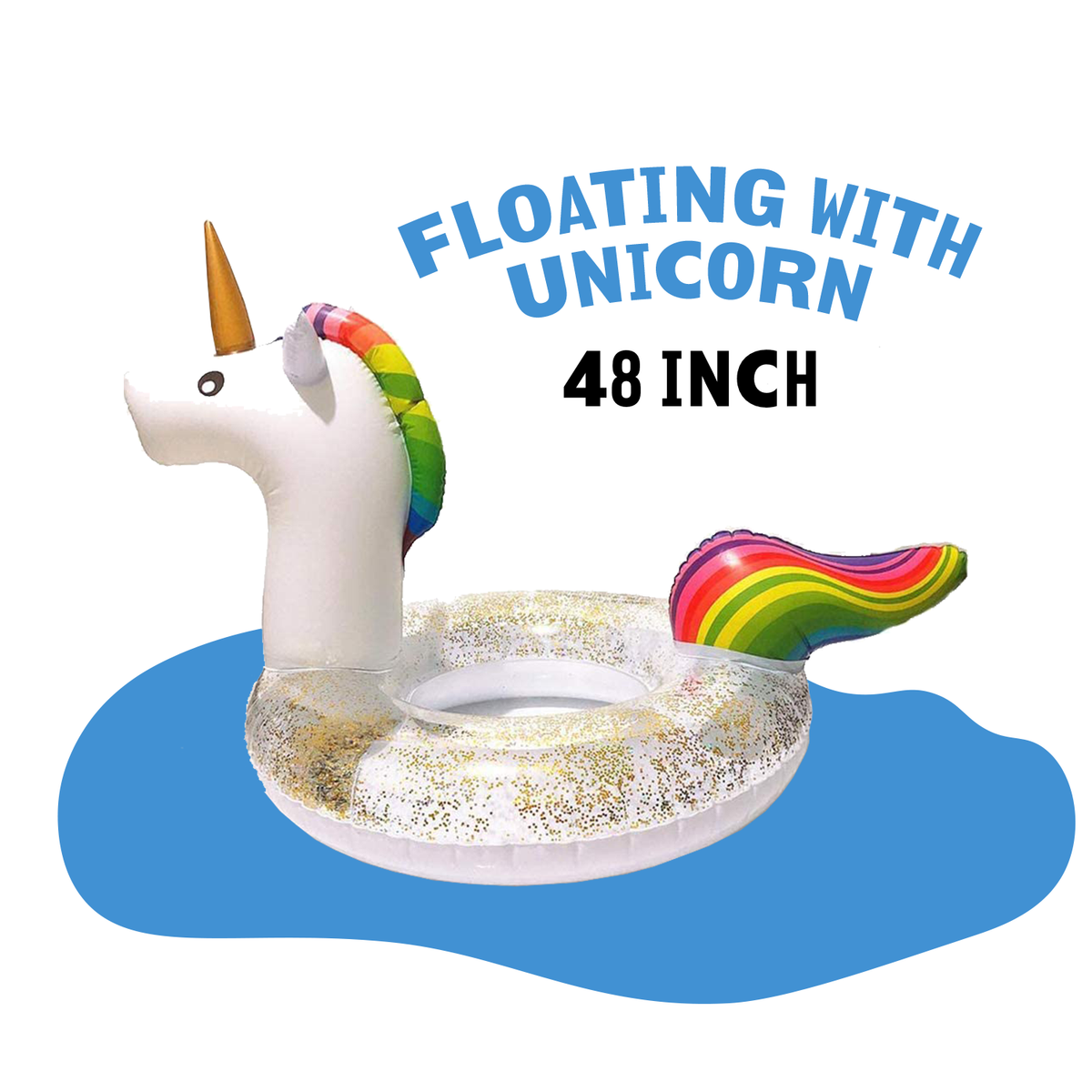 Inflatable Sea Horse Swimming Ring 48 inc N1921