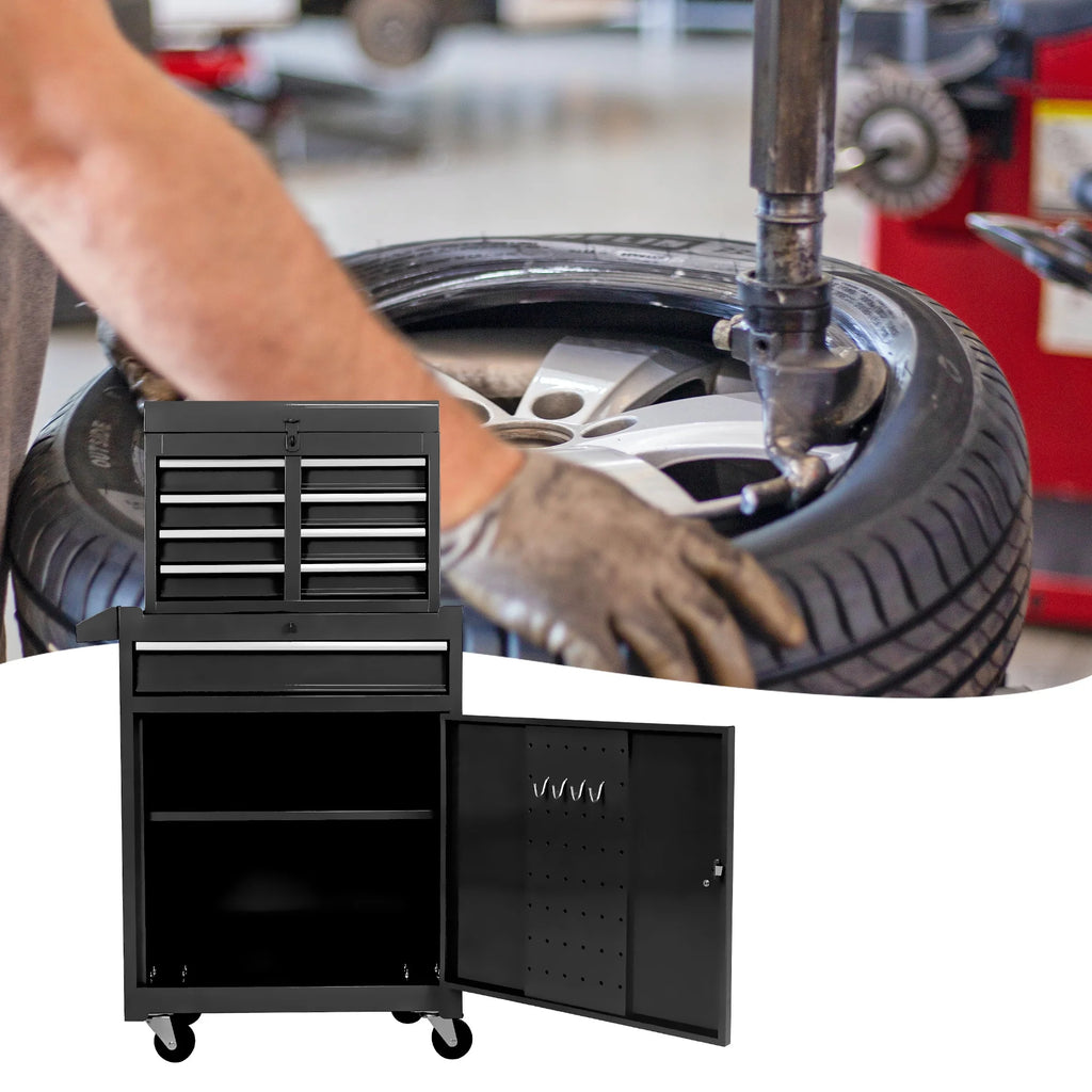 Black 5 Drawer Rolling Tool Chest with Locking System Q1619