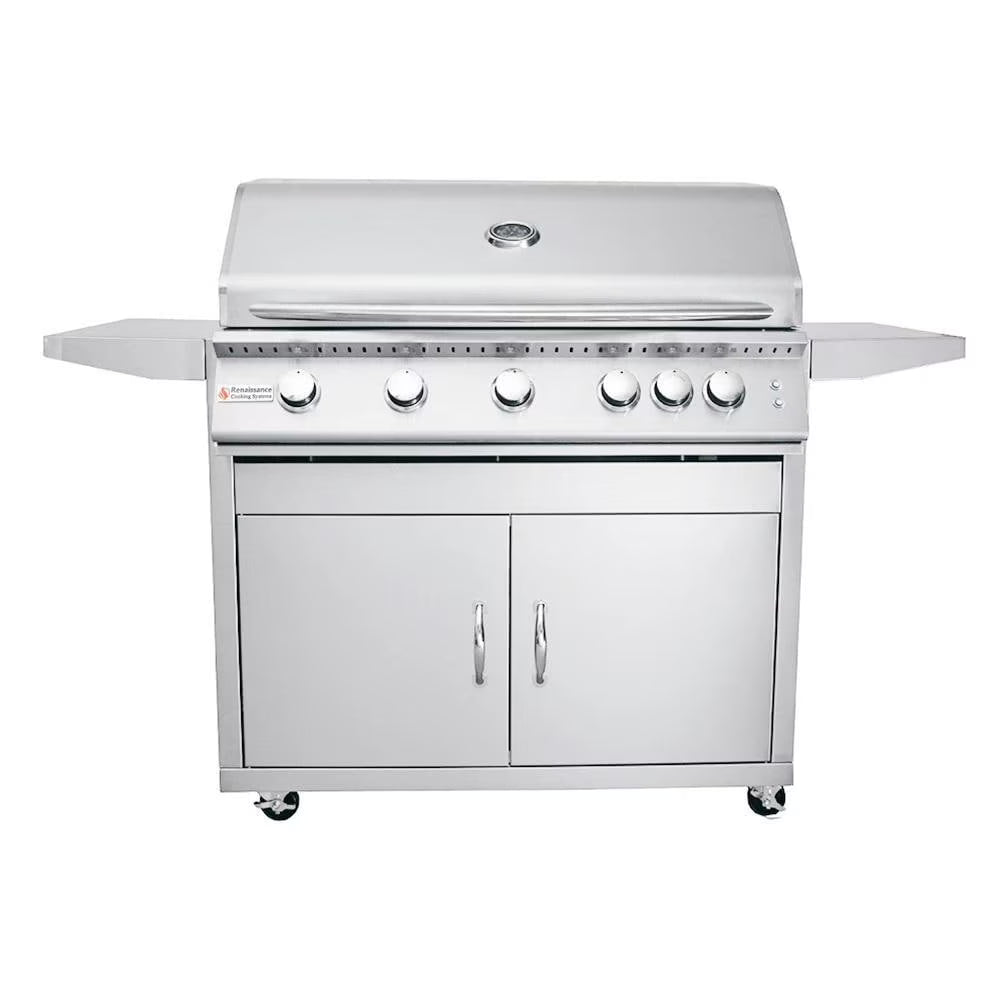 40-Inch 5-Burner Natural Gas Grill With Rear Infrared Burner & Grill Lights M3560