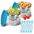 Clear 2Pack 25oz Serving Bowl with Acrylic Base P7040