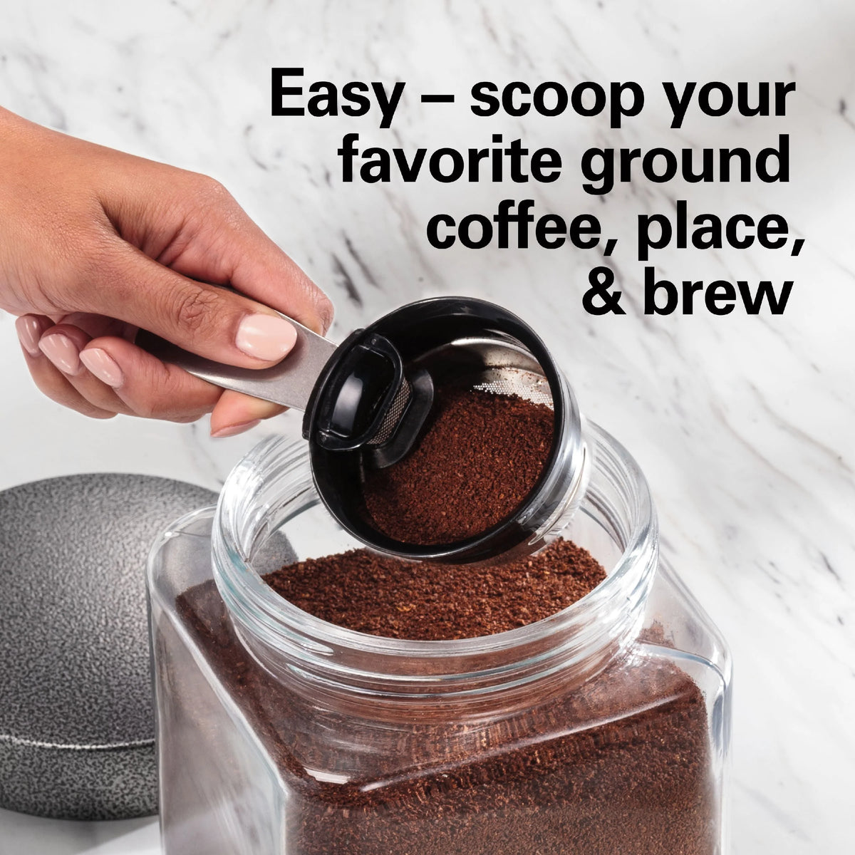 Single-Serve Coffee Maker, 14 oz. Stainless Steel B36120