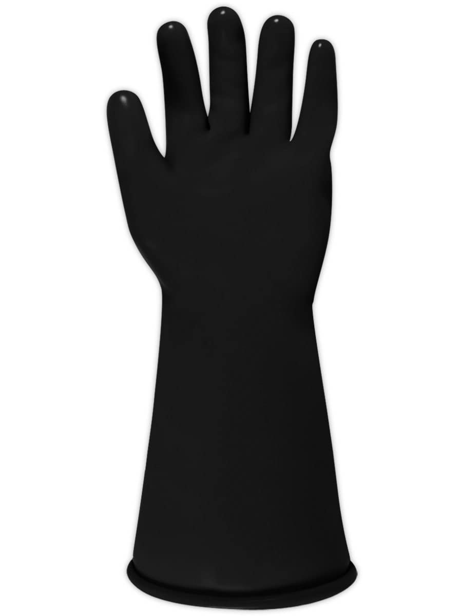 Black Rubber Lineman Safety Gloves, Class 00, Size 10 C33686