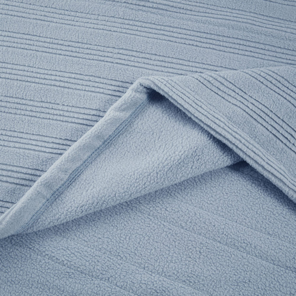 Queen Fleece Ultra Soft Electric Heated Blanket Dusty Blue I343
