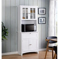 Buffet & Hutch with Framed Glass Doors M471