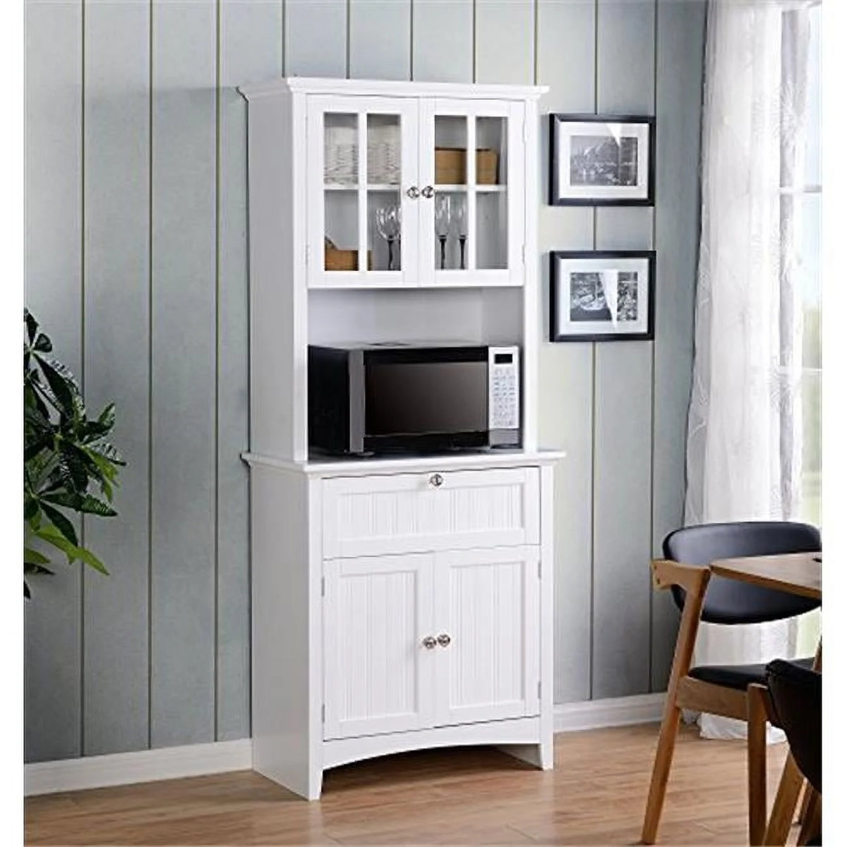 Buffet & Hutch with Framed Glass Doors M471