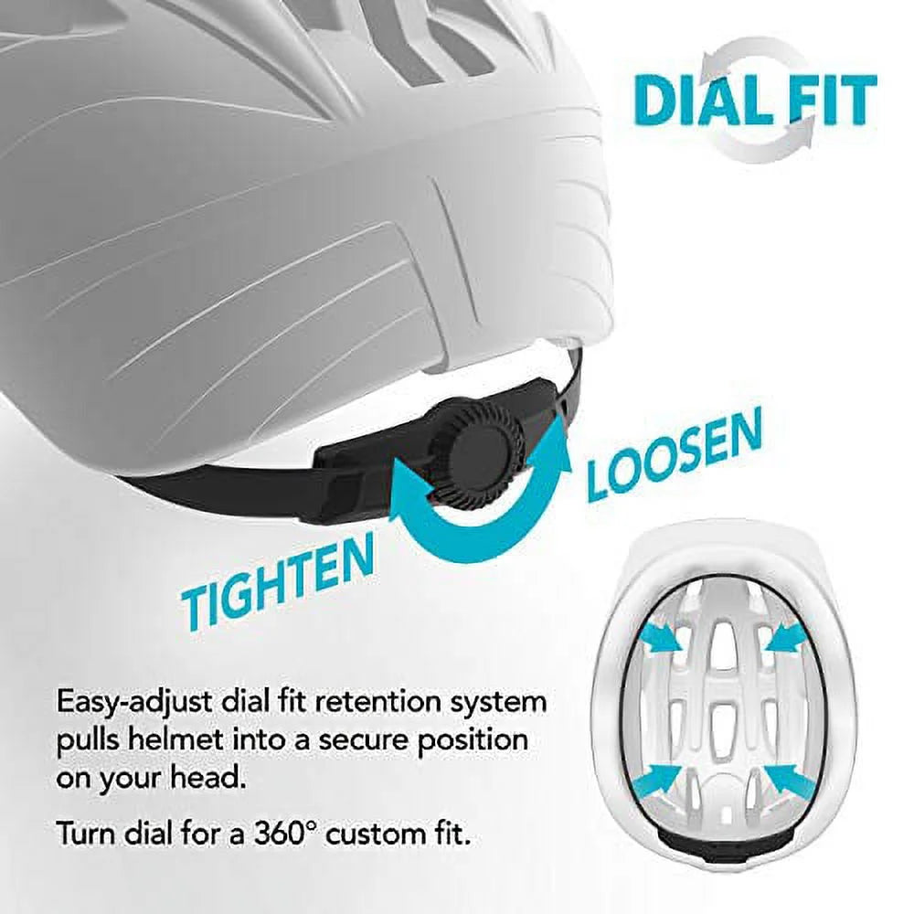 LED Lighted Bike Helmet with Reflective Design, Matte Black F711400