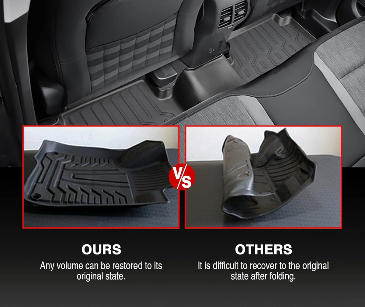 3D Design All Weather Floor Liners for 2021 2022 Ford Bronco Sport 4 Door Black L3765