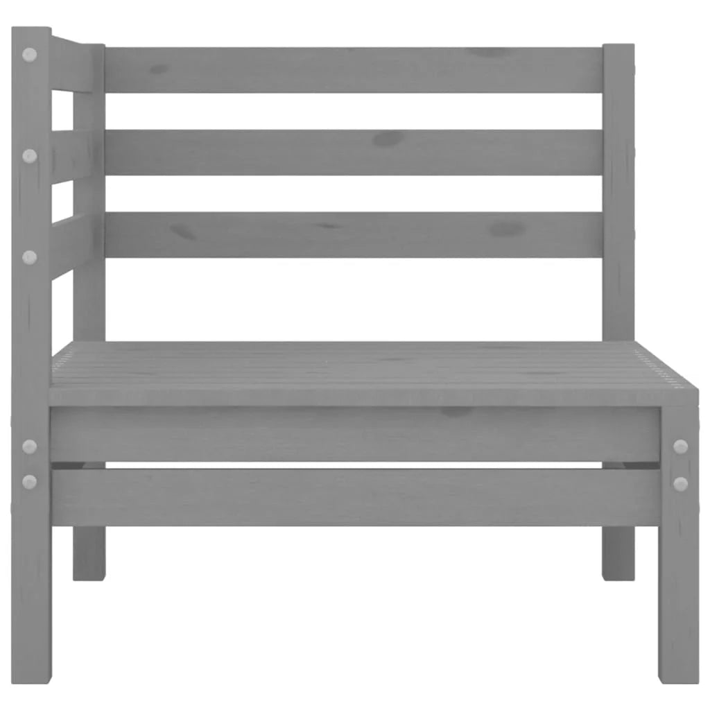 2-Seater Gray Solid Wood Sofa N27170