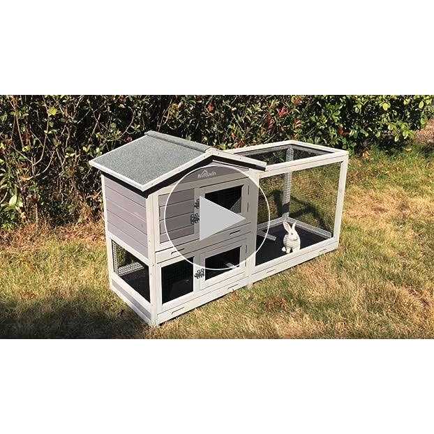 Rabbit Hutch with Casters and 3 Deep Pull Out Tray F75333