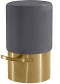 Grey Velvet Stool R77815