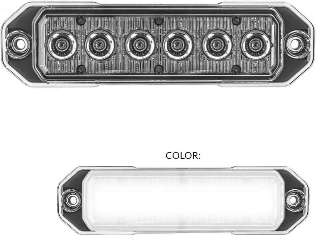 Red/Blue 18W LED Strobe Light, Pack of 2 B690