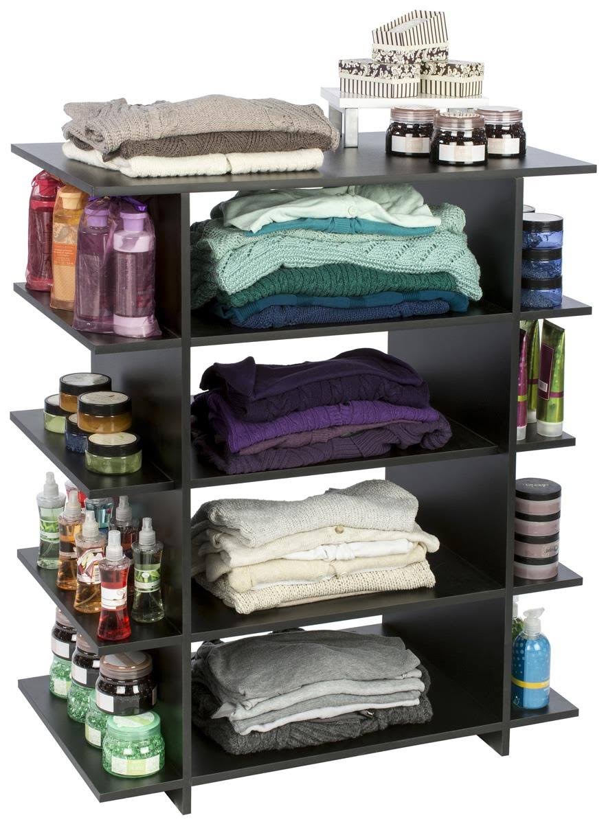 Wood Retail Shelf Unit with 12 Storage Areas F9510