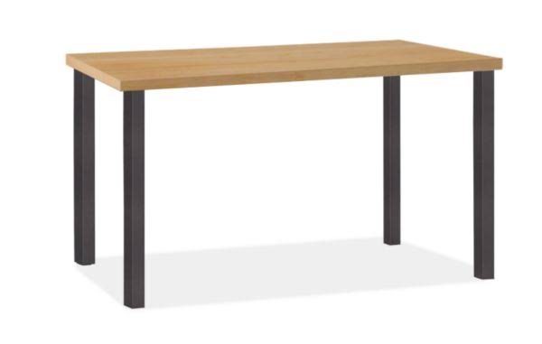 Maple Top Table with Natural Steel Base X261615