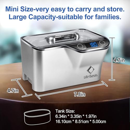 Ultrasonic Jewelry Cleaner 20 Ounces (600ML) with Digital Timer Z283