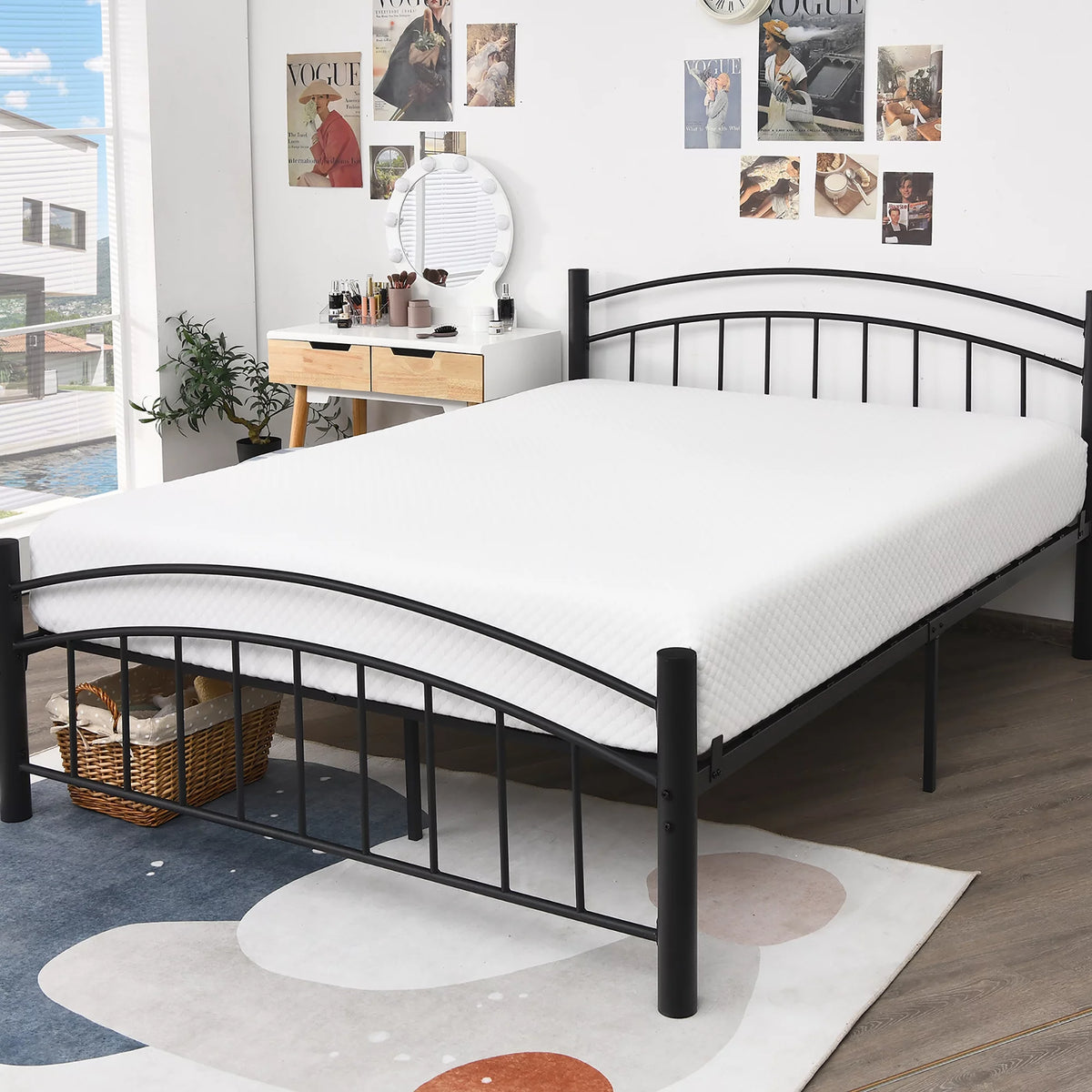 Twin Size 8'' Jacquard Foam Mattress Medium Firm J1293