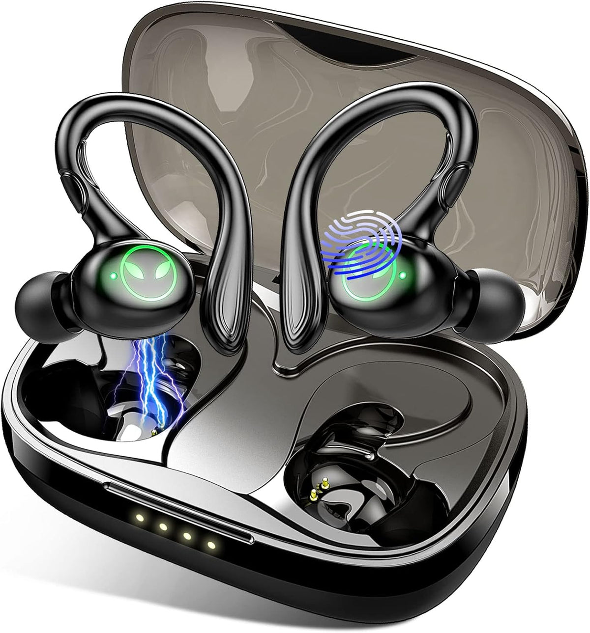 Wireless Earbuds with Earhooks, IP7 Waterproof, 40H Playtime, Pack of 2 K73416