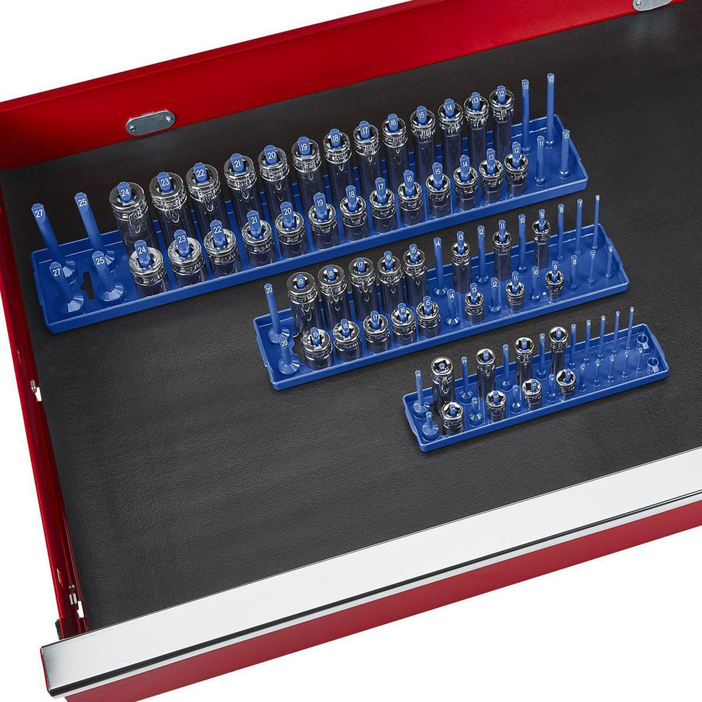 3 Piece Blue Metric Socket Tray L45955