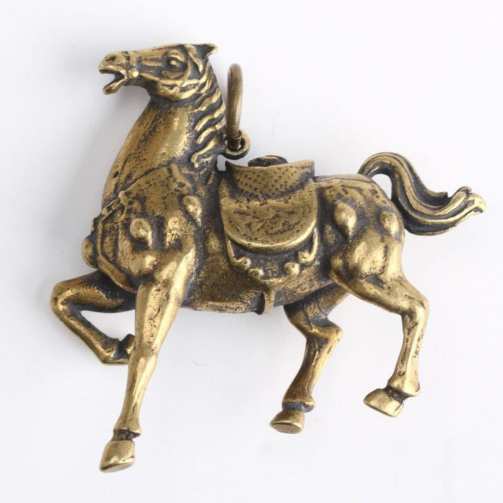 Copper Race Horse Miniature Figurines Ornament Decorations Z92103