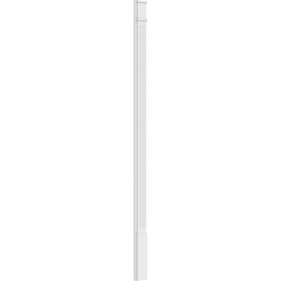 Fluted PVC Pilaster with Decorative Capital & Base (Pair) J836