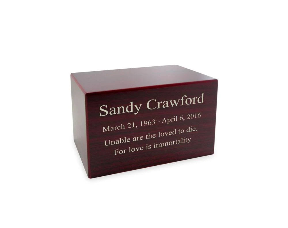Cherry Finish MDF Wood Cremation Urn L521515