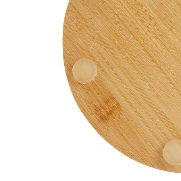 Slanted Non-Skid Elevated Bamboo Melamine Bowl with Stand S719248