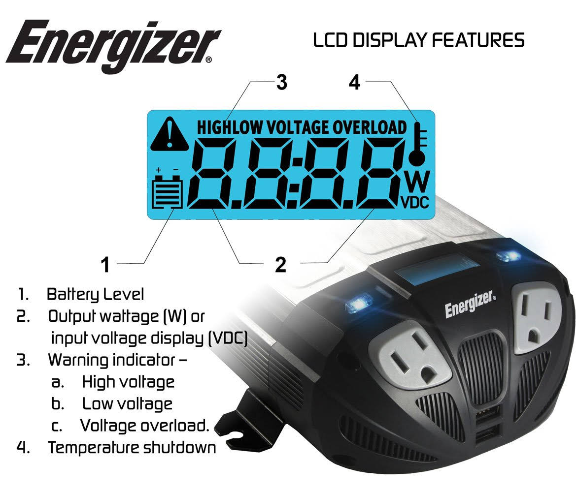 12-Volt Power Inverter 1,500 Watts B426