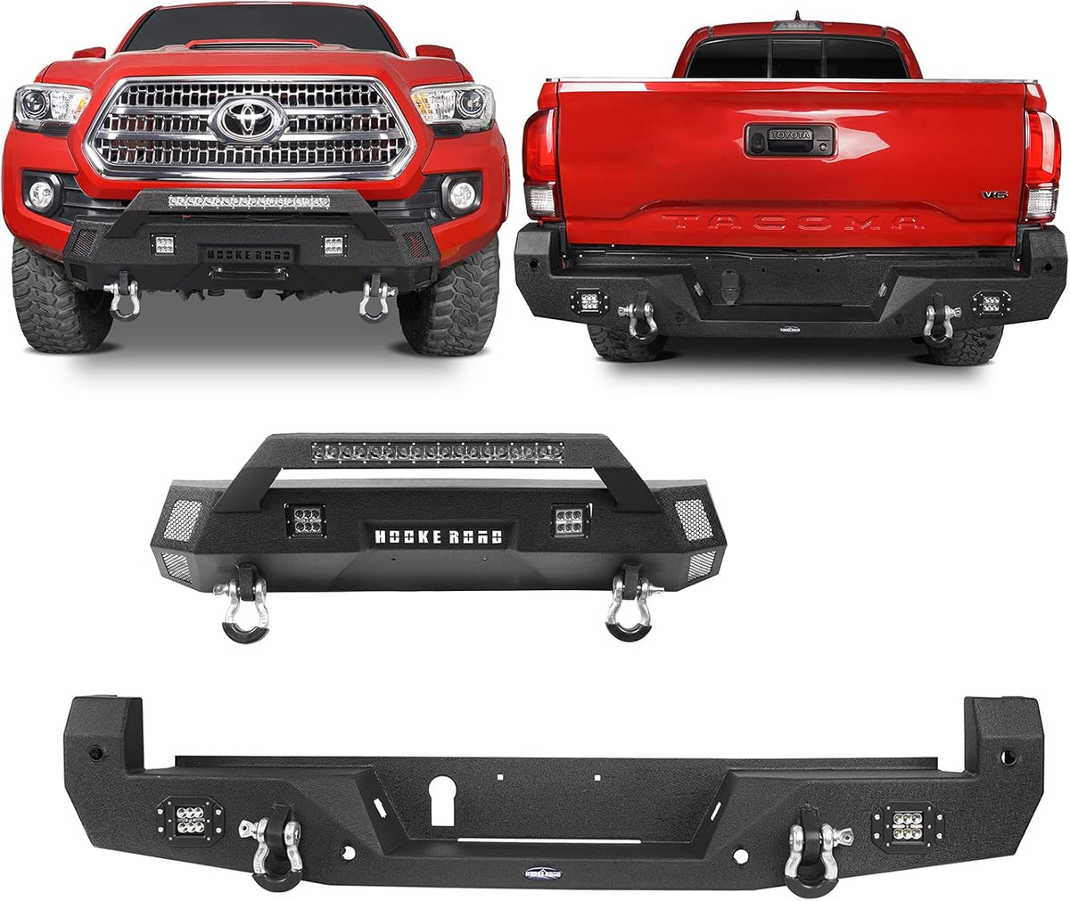 Stubby Front Bumper & Full Width Rear Bumper Kit for Toyota Tacoma 3rd Gen V5700