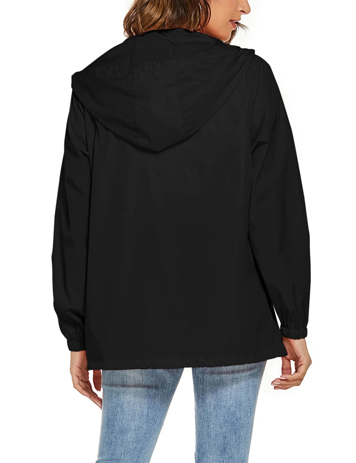 Waterproof Lightweight Hooded Rain Jacket B7380