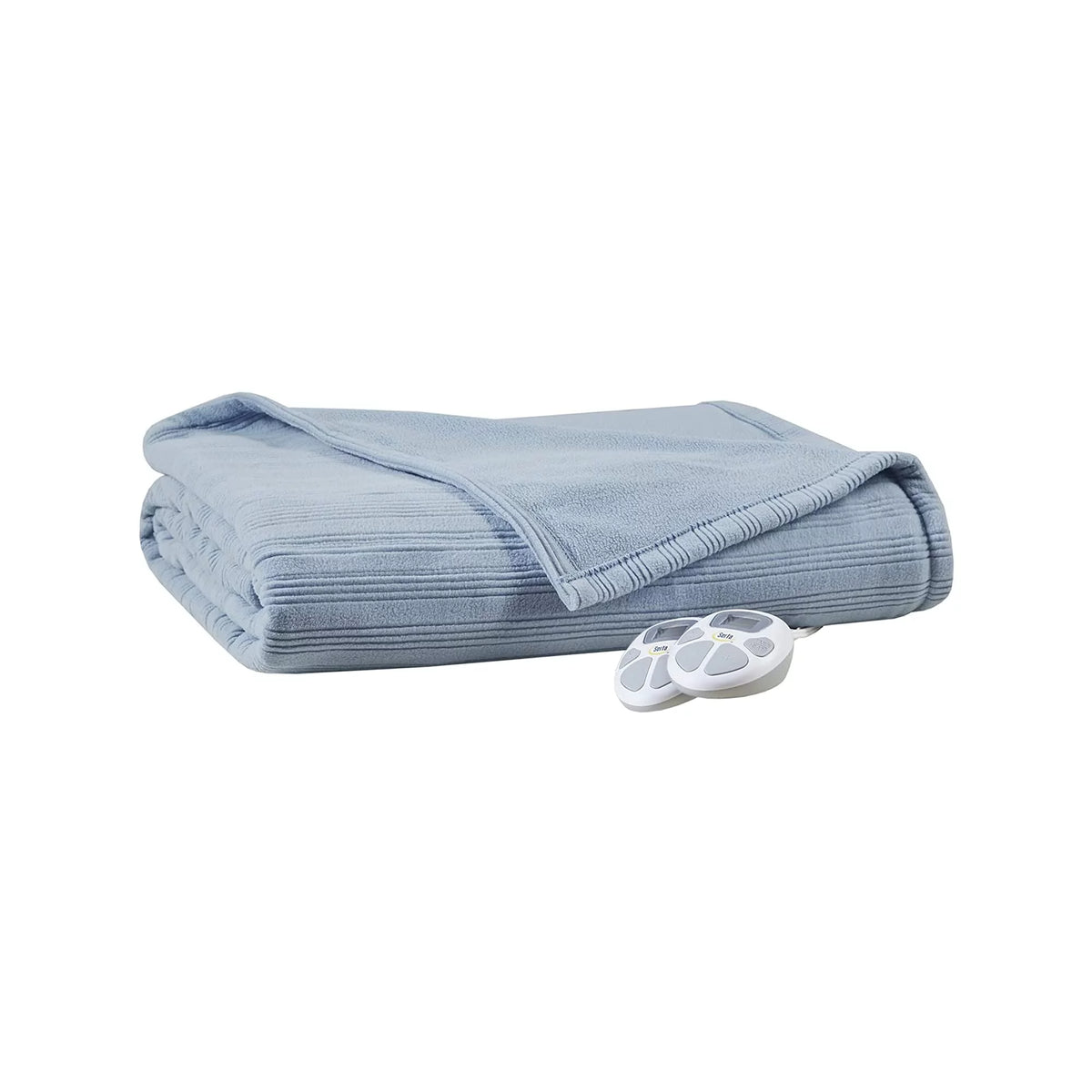 Queen Fleece Ultra Soft Electric Heated Blanket Dusty Blue I343